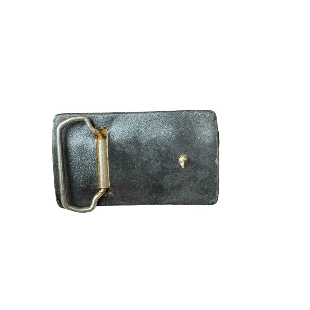 Vintage Black Leather Shotgun Shell Ammo Belt Buckle 2nd Amendment Open Carry